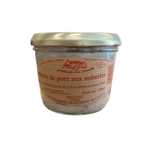 RILLETTES DE PORC AUX NOISETTES - Produits du Causse