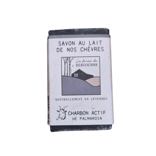 SAVON AU CHARBON ACTIF ET HE PALMAROSA - La Ferme du Bergognon