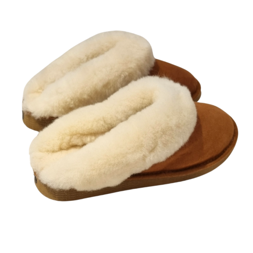 Mules fourrées avec laine extérieure