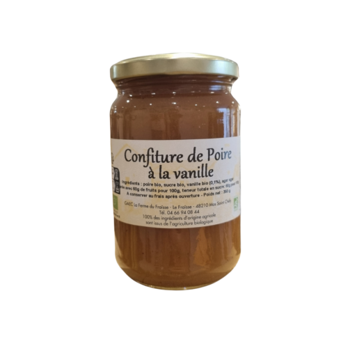 Confiture de poire à la vanille - Ferme du Fraïsse
